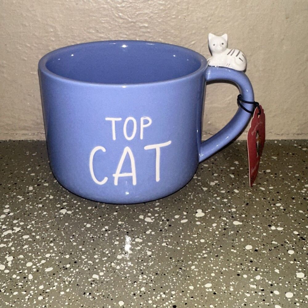 Harvest Green Studio Cat's Life‎ Ceramic Mug w Little Cat...New w Tag